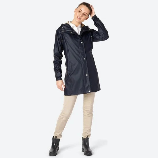 Ilse Jacobsen regenjas waterbestendig donkerblauw maat 40