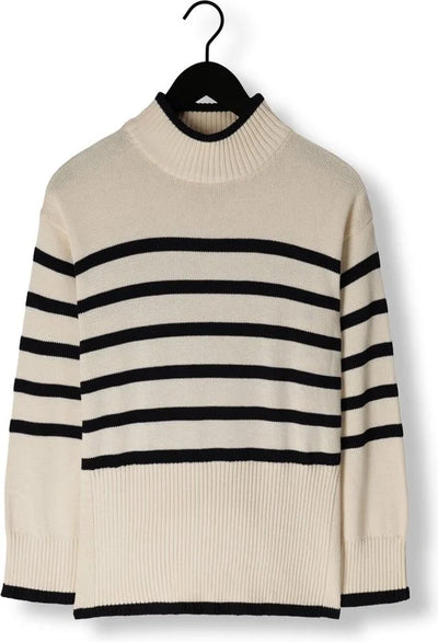 Minus Leonie Turtleneck Knit Pullover Truien & vesten Dames - Sweater - Hoodie - Vest- Ecru - Maat L