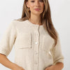 My Essential Wardrobe Carrymw Knit Cardigan Truien & vesten Dames - Sweater - Hoodie - Vest- Wit - Maat L