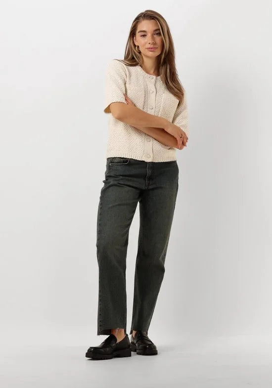 My Essential Wardrobe Carrymw Knit Cardigan Truien & vesten Dames - Sweater - Hoodie - Vest- Wit - Maat L
