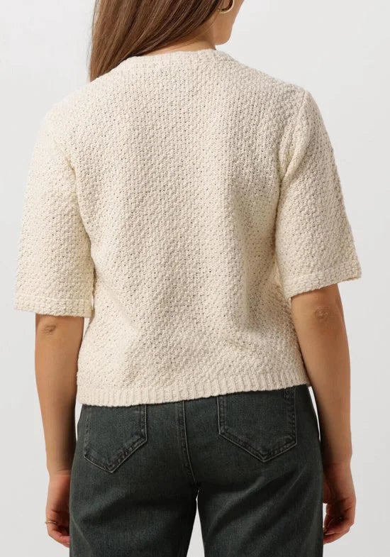 My Essential Wardrobe Carrymw Knit Cardigan Truien & vesten Dames - Sweater - Hoodie - Vest- Wit - Maat L