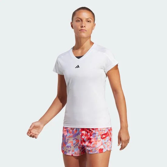 adidas Performance AEROREADY Train Essentials Minimal Branding V-hals T-shirt - Dames - Wit - M