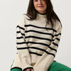 Minus Leonie Turtleneck Knit Pullover Truien & vesten Dames - Sweater - Hoodie - Vest- Ecru - Maat M