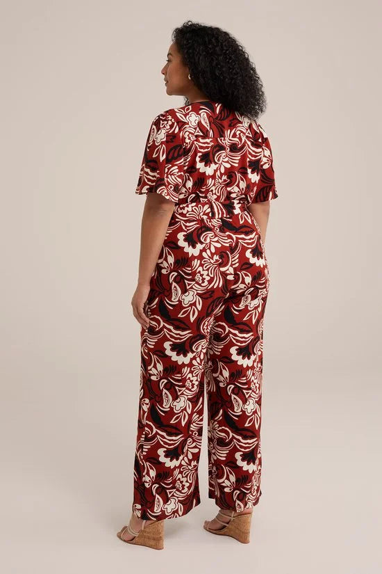 WE Fashion Dames jumspuit met dessin - Curve
