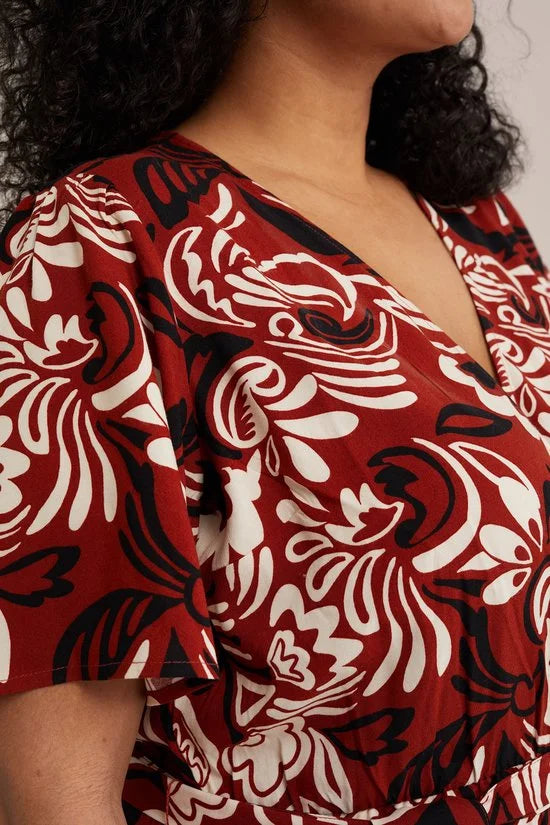 WE Fashion Dames jumspuit met dessin - Curve