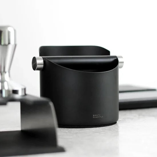 Uitklopbak RVS - 14cm, Zwart – RVS - Knockbox - Afklopbak Koffie – Afklopbak – Espressomachine - Barista Essentials