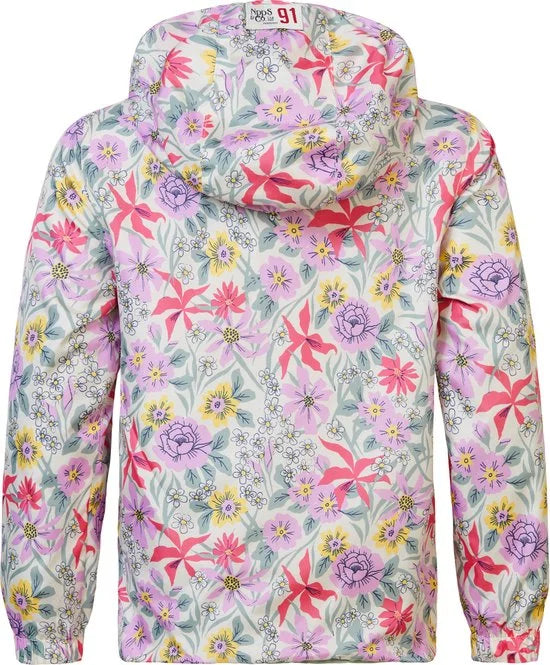 Noppies Girls Jacket Ellisville reversible all over print Meisjes Jas - Whitecap Gray - Maat 104