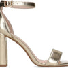 Sacha - Dames - Gouden sandalen met hak - Maat 41