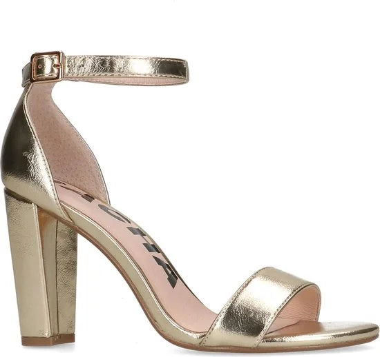 Sacha - Dames - Gouden sandalen met hak - Maat 41