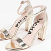 Sacha - Dames - Gouden sandalen met hak - Maat 41
