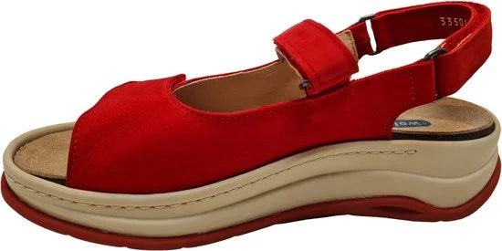Wolky Sandalen Adura rood nubuck