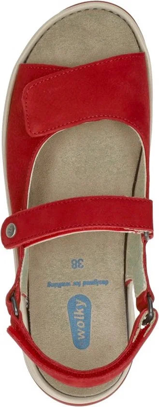 Wolky Sandalen Adura rood nubuck