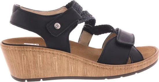 Wolky Sandalen La Jolla zwart leer