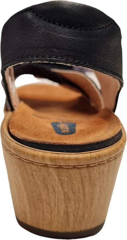 Wolky Sandalen La Jolla zwart leer