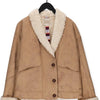 Scotch & Soda Faux Shearling Jacket With Shawl Collar Jassen - Camel