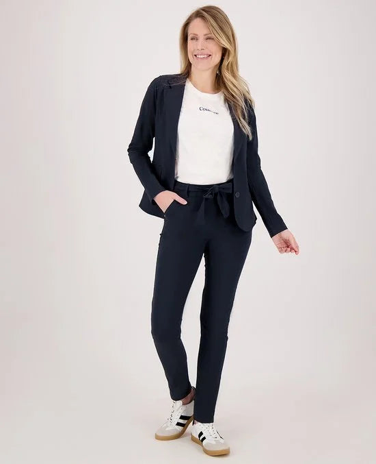 Blauwe Blazer van Je m'appelle - Dames - Travelstof - Maat M - 6 maten beschikbaar