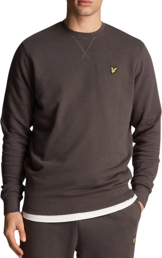 Lyle & Scott Crew Neck Sweatshirt Truien & Vesten Heren - Sweater - Hoodie - Vest- Grijs - Maat XL