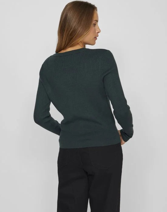 VILA - VICOMFY O-NECK L/S KNIT TOP- NOOS - Dames - Gebreide truien