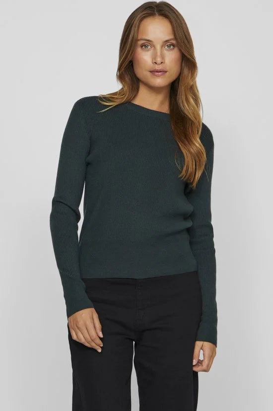 VILA - VICOMFY O-NECK L/S KNIT TOP- NOOS - Dames - Gebreide truien