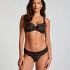 Hunkemöller Dames Lingerie Niet-voorgevormde beugel bh Daisy - Zwart - maat G70