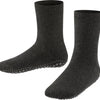 FALKE Catspads antislip noppen katoen merinowol huissokken kinderen grijs - Maat 39-42