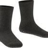 FALKE Catspads antislip noppen katoen merinowol huissokken kinderen grijs - Maat 39-42