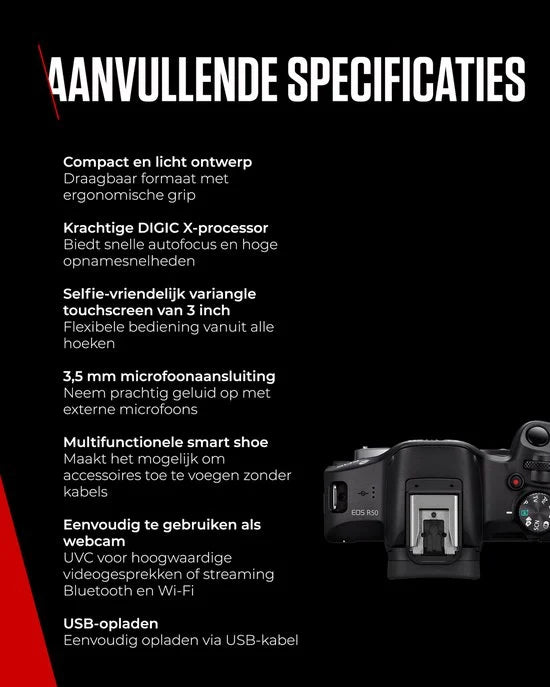 Canon EOS R50 - Systeemcamera - Body
