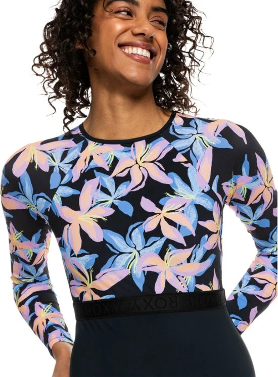 Roxy Dames Active Back Zip Onesie Surfpak - Anthracite