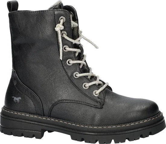 Mustang Veterschoenen Hoog Veterschoenen Hoog - zwart - Maat 40