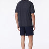 Schiesser heren shortama - blauw geruit -  Maat 6XL