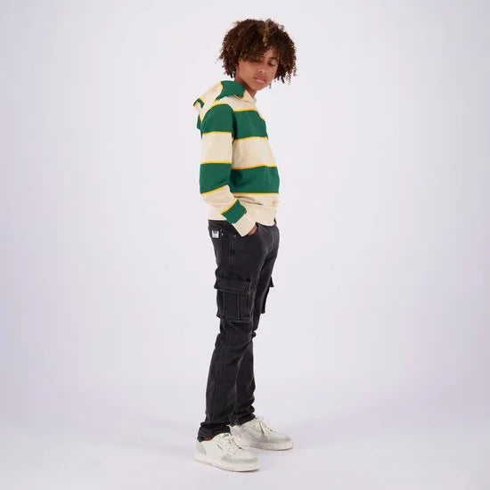 Vingino Hoody Neal Jongens Trui - Bottle Green - Maat 140
