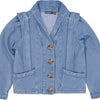 LEVV Meisjes spijkerjas - Kato - Licht blauw