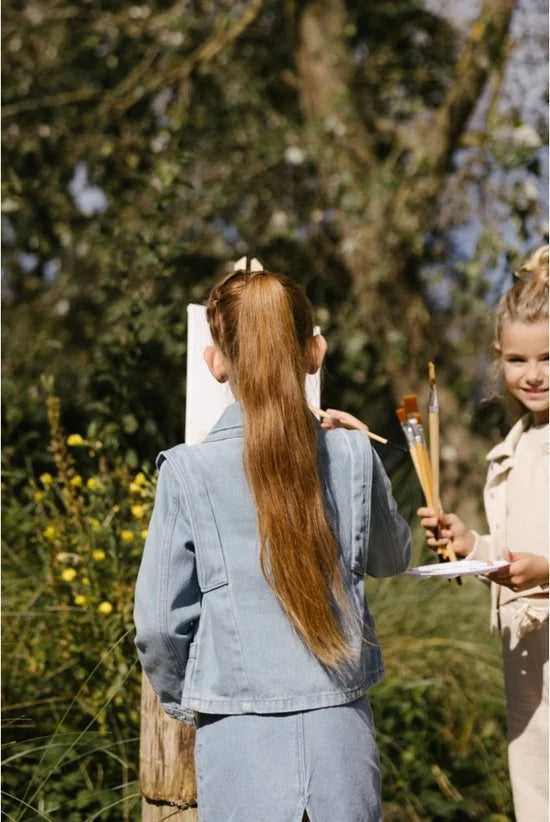 LEVV Meisjes spijkerjas - Kato - Licht blauw