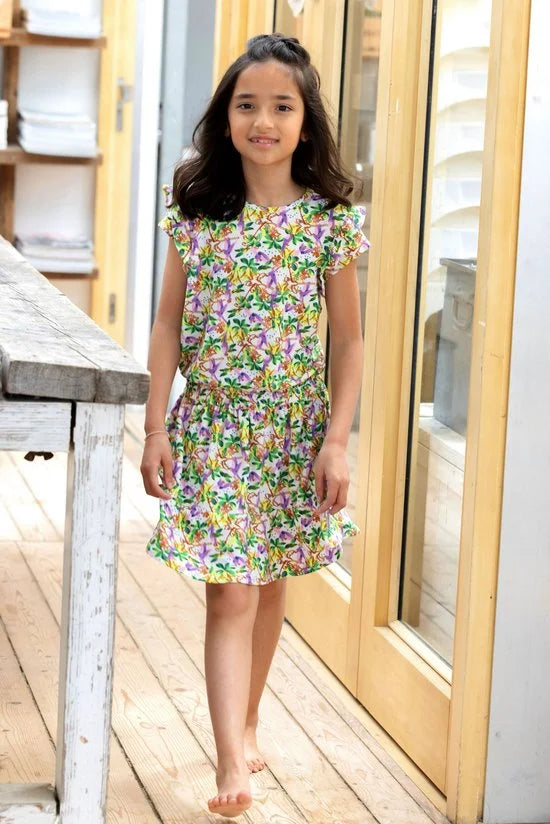 B. Nosy Y403-5871 Meisjes Jurk - Glossy ao - Maat 140