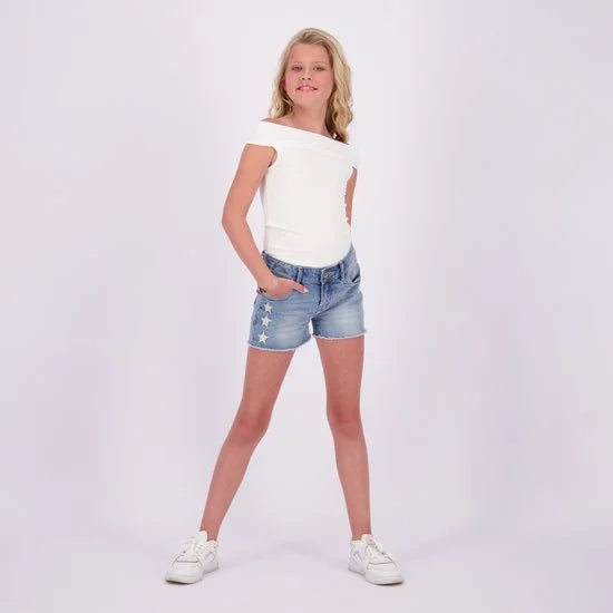 Vingino Short Dafina Star Meisjes Jeans - Old Vintage - Maat 176