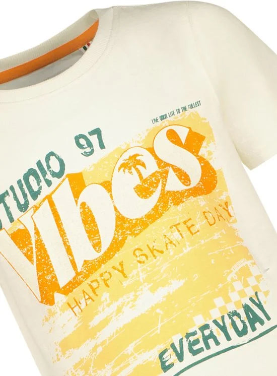 Vingino T-shirt Hanwu Jongens T-shirt - Cloud White - Maat 176