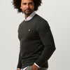 Lyle & Scott Cotton Crew Neck Jumper Polo's & T-shirts Heren - Polo shirt - Donkergrijs - Maat S