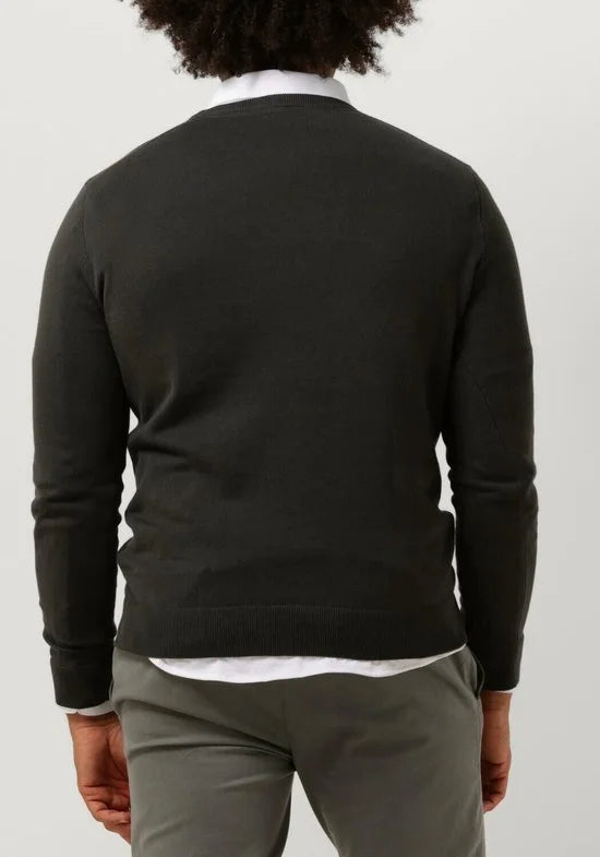 Lyle & Scott Cotton Crew Neck Jumper Polo's & T-shirts Heren - Polo shirt - Donkergrijs - Maat S