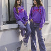 Looxs Revolution 2501-5318 Truien & Vesten Meisjes - Sweater - Hoodie - Vest- Paars - Maat 128