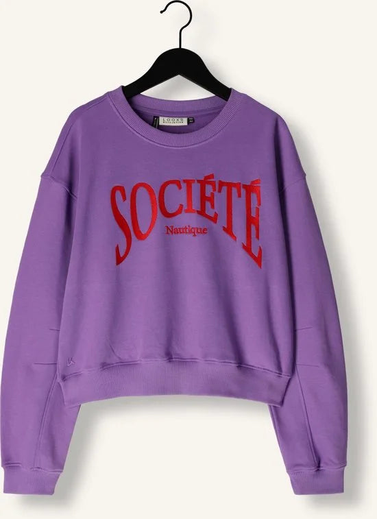 Looxs Revolution 2501-5318 Truien & Vesten Meisjes - Sweater - Hoodie - Vest- Paars - Maat 128
