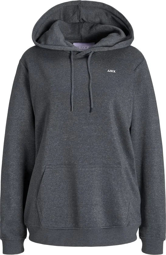 JJXX Trui Jxabbie Rlx Ls Every Hood Swt Noos 12223961 Dark Grey Melange Dames Maat - M