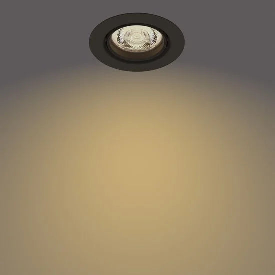 Impala inbouwspot - 3-lichts - zwart - rond