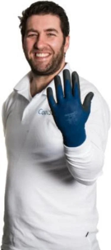 Showa handschoenen - 380 - maat L - grijs / blauw - NBR - foam grip