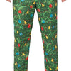 Suitmeister Christmas Green met lichtjes - Mannen Kerst Kostuum - Kerstpak - Kerst - Groen - Maat M