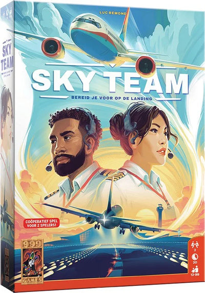 999 Games - Sky Team - Bordspel - Voor 2 spelers - Winnaar Speelgoed van het Jaar - Coöperatief spel - Nederlandstalig