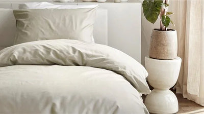 Weekend Dekbedovertrek - 1 Persoons - Katoen - 140 x 200/220 cm - Zand