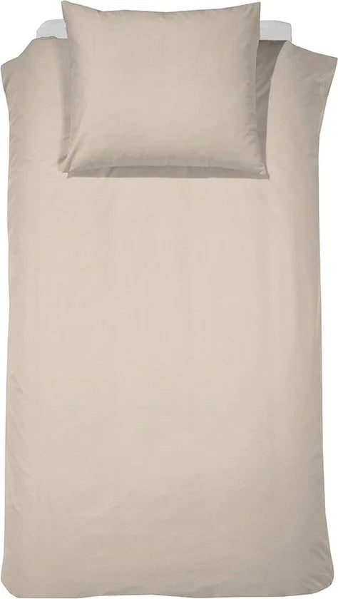 Weekend Dekbedovertrek - 1 Persoons - Katoen - 140 x 200/220 cm - Zand