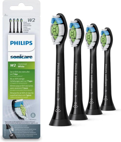 Philips Sonicare W2 Optimal White - Opzetborstels - 4 stuks - Zwart - HX6064/11