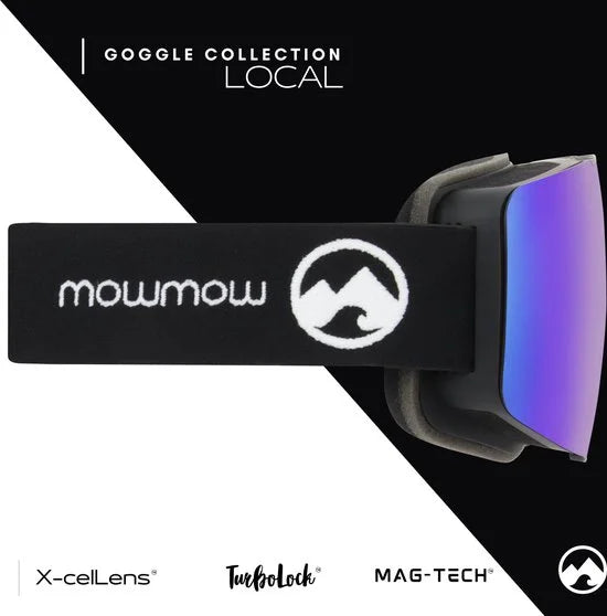 MowMow L/XL - LOCAL Heren Skibril + BONUS lens - Magnetisch - UV400