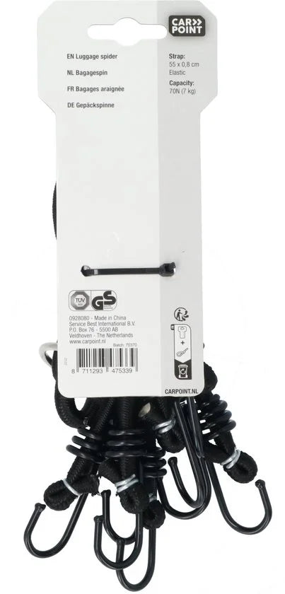 Carpoint Spinbinder 8-armig Ø8 Mm 55 Cm Zwart